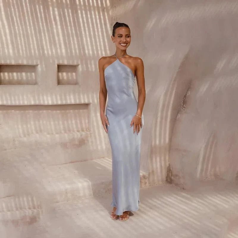 Robe Invitee De Mariage Chic Bleu Pastel 2