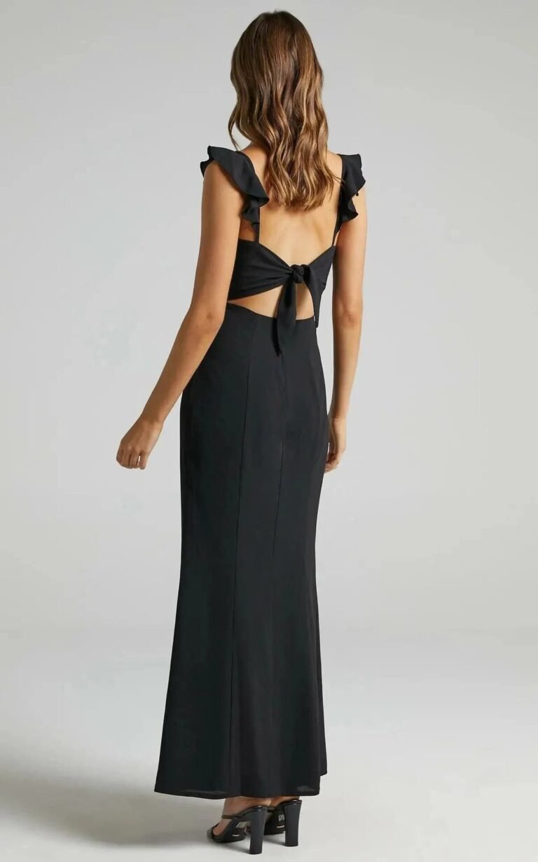 Robe Invitee De Mariage Dos Nu Noir S