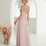 Robe Invitee De Mariage Fendue Fluide Chic