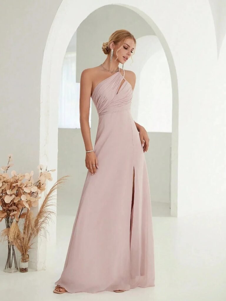 Robe Invitee De Mariage Fendue Fluide Chic 8