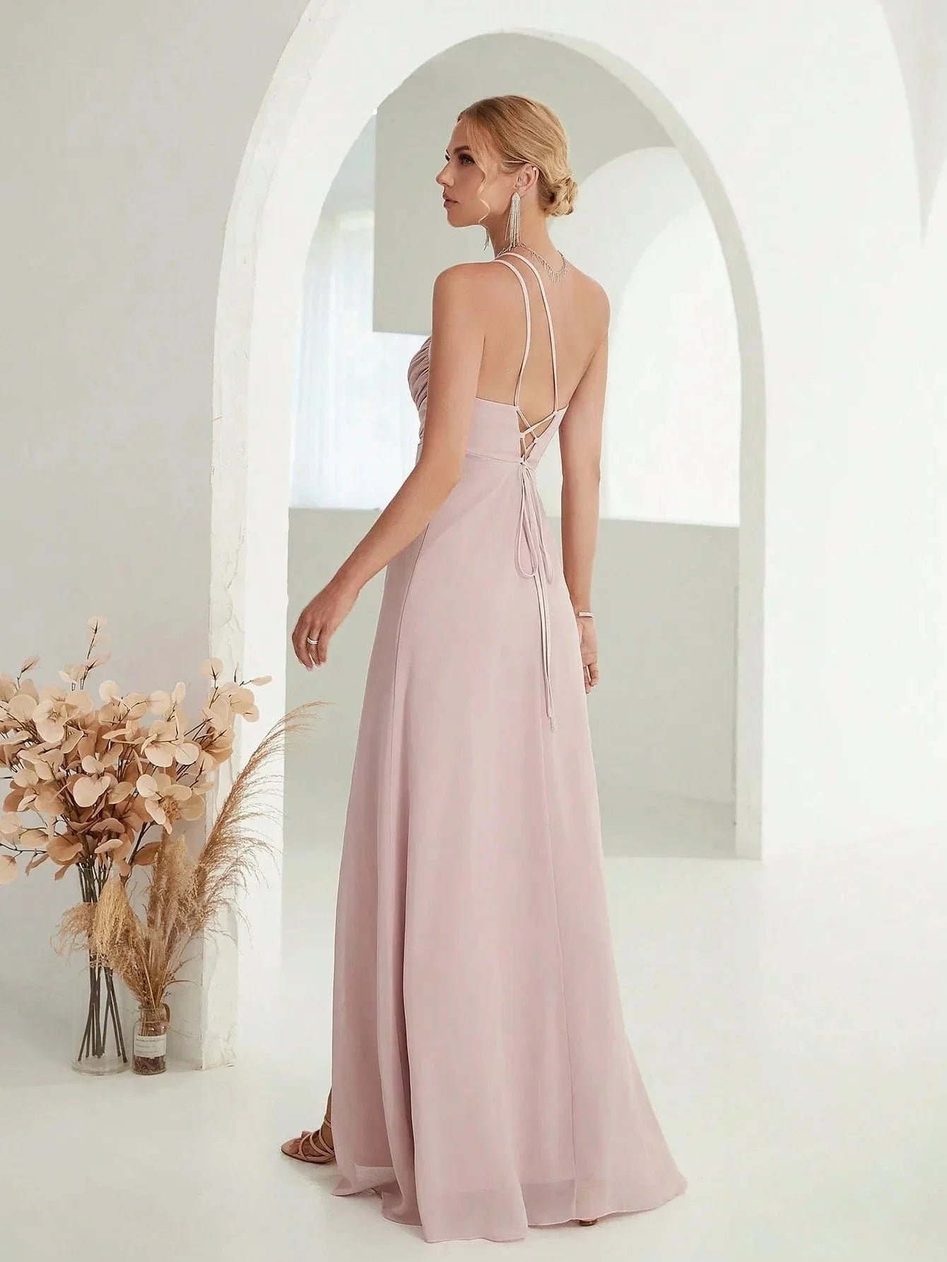 Robe Invitee De Mariage Fendue Fluide Chic