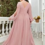 Robe Invitee De Mariage Grande Taille Manche Longue