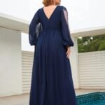 Robe Invitee De Mariage Grande Taille Manche Longue 5