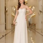 Robe Invitee De Mariage Longue Elegante Blanc 32