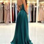 Robe Invitee De Mariage Vert Emeraude