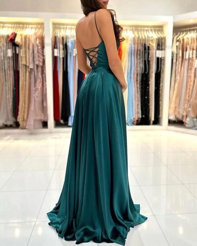 Robe Invitee De Mariage Vert Emeraude