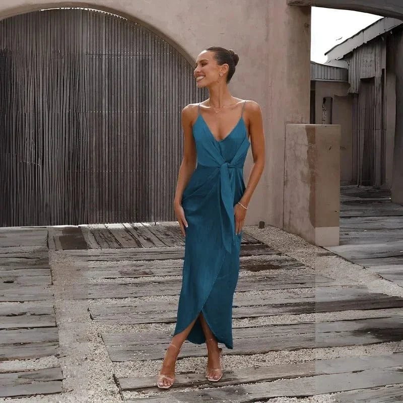 Robe Invitee Mariage Chic Bleu Canard 4