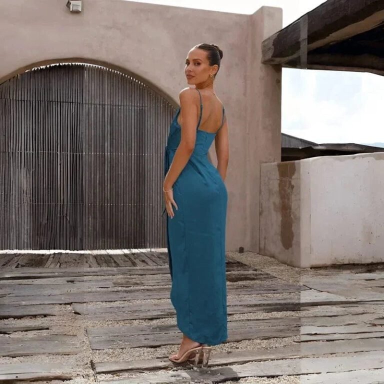 Robe Invitee Mariage Chic Bleu Canard