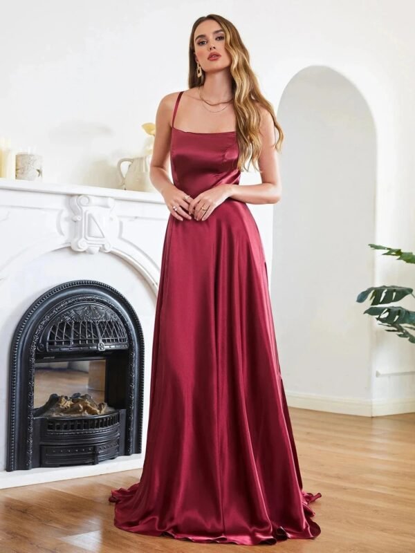 Robe Invitee Mariage Longue Soyeuse Fendue