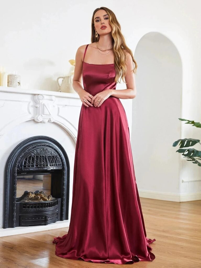 Robe Invitee Mariage Longue Soyeuse Fendue