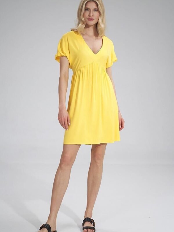 Robe Jaune Courte Casual S M