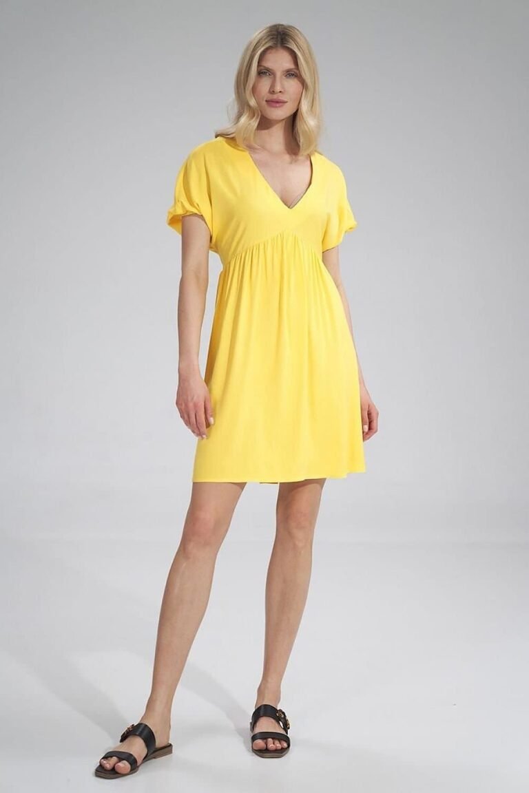 Robe Jaune Courte Casual S M