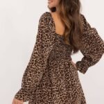 Robe Leopard A Decollete Carre 2