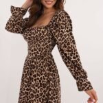 Robe Leopard Bustier Manche Longue 2