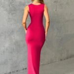 Robe Longue A Decollete Carre 2