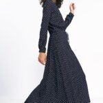 Robe Longue A Pois Manche Longue 3