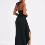 Robe Longue Bordeaux Fendue 3
