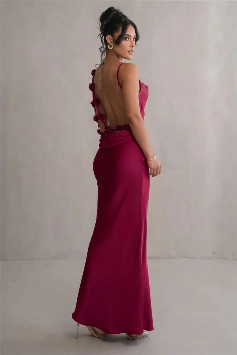 Robe Longue Dos Nu A Brettelles Spaghetti 4