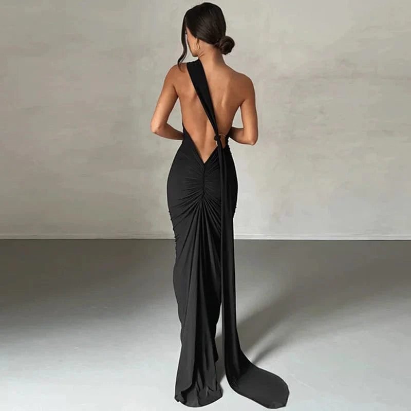 Robe Longue Dos Nu Chic Noir S