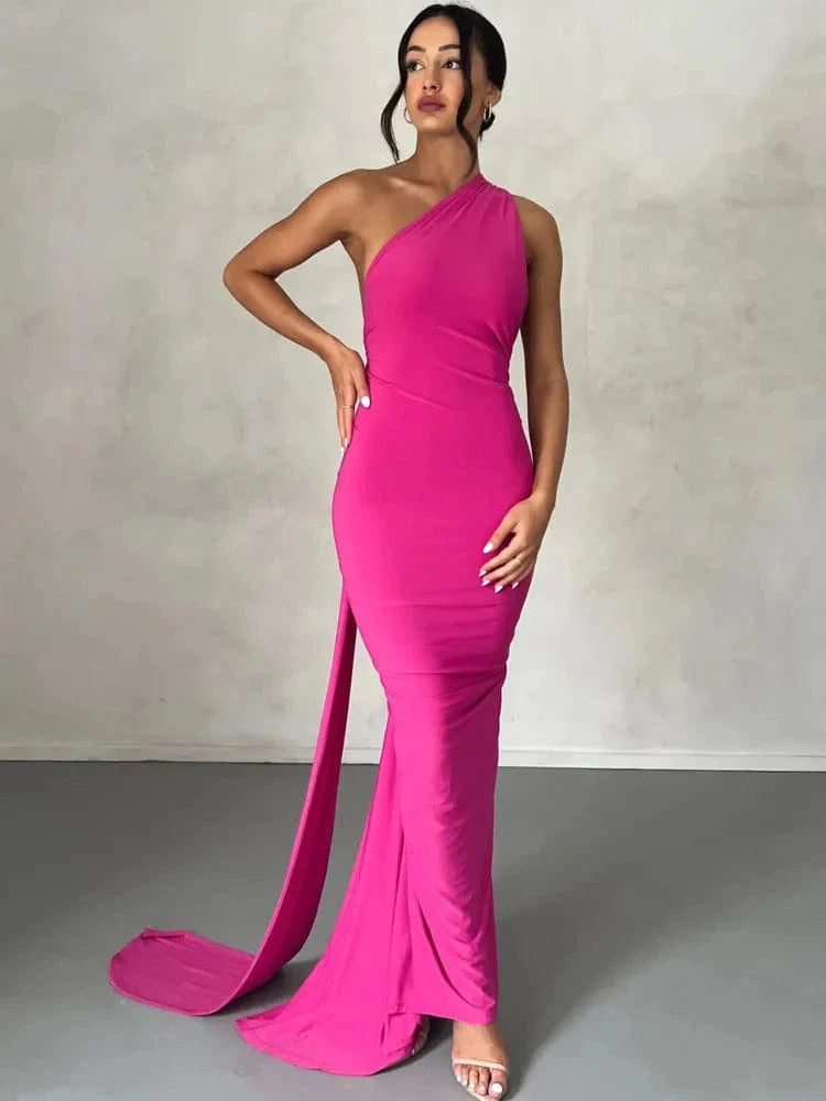 Robe Longue Dos Nu Chic Rose S