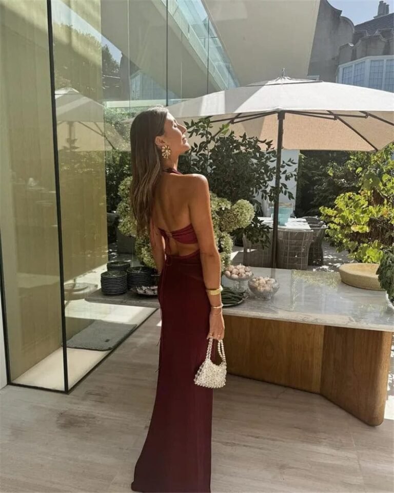Robe Longue Drapee Sophistiquee 5