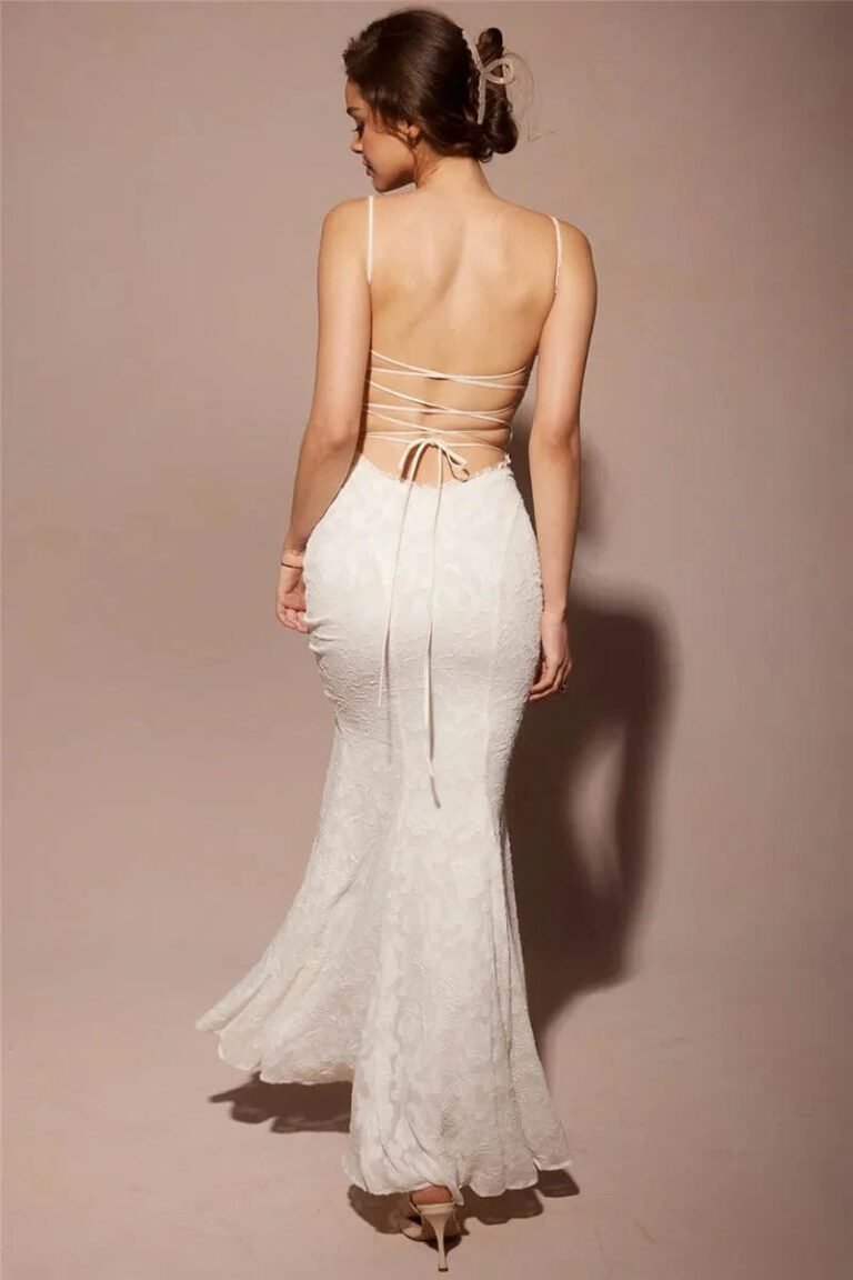 Robe Longue En Dentelle Blanche 2