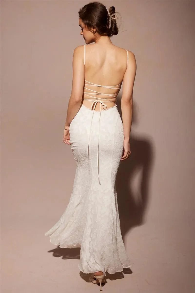 Robe Longue En Dentelle Blanche 2