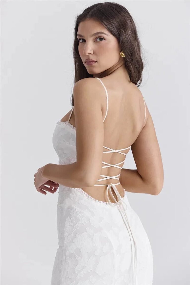 Robe Longue En Dentelle Blanche 5
