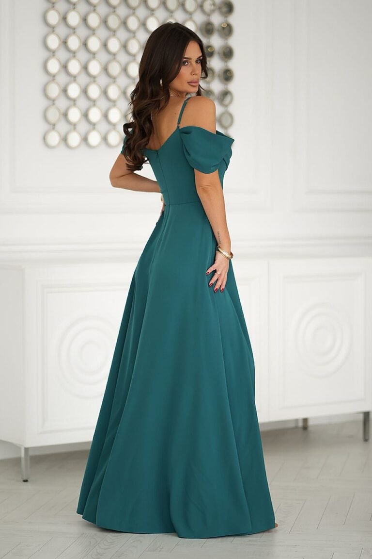 Robe Longue Fluide Chic Bretelles Tombantes Fendue 2