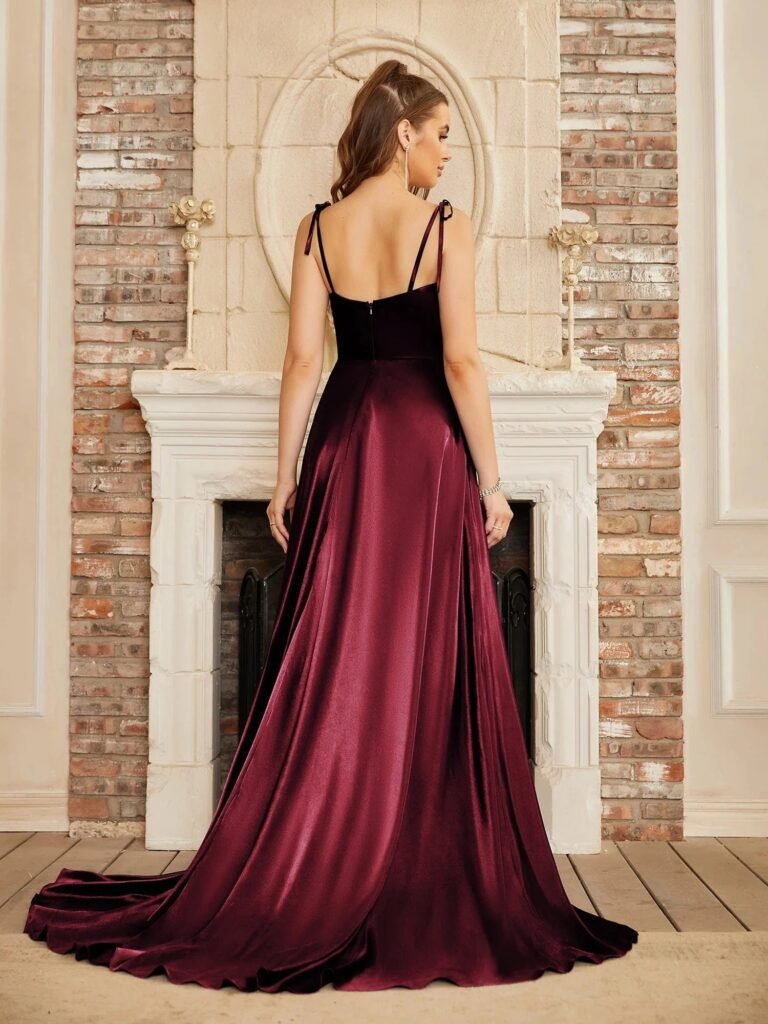 Robe Longue Invitee De Mariage Fendue 2