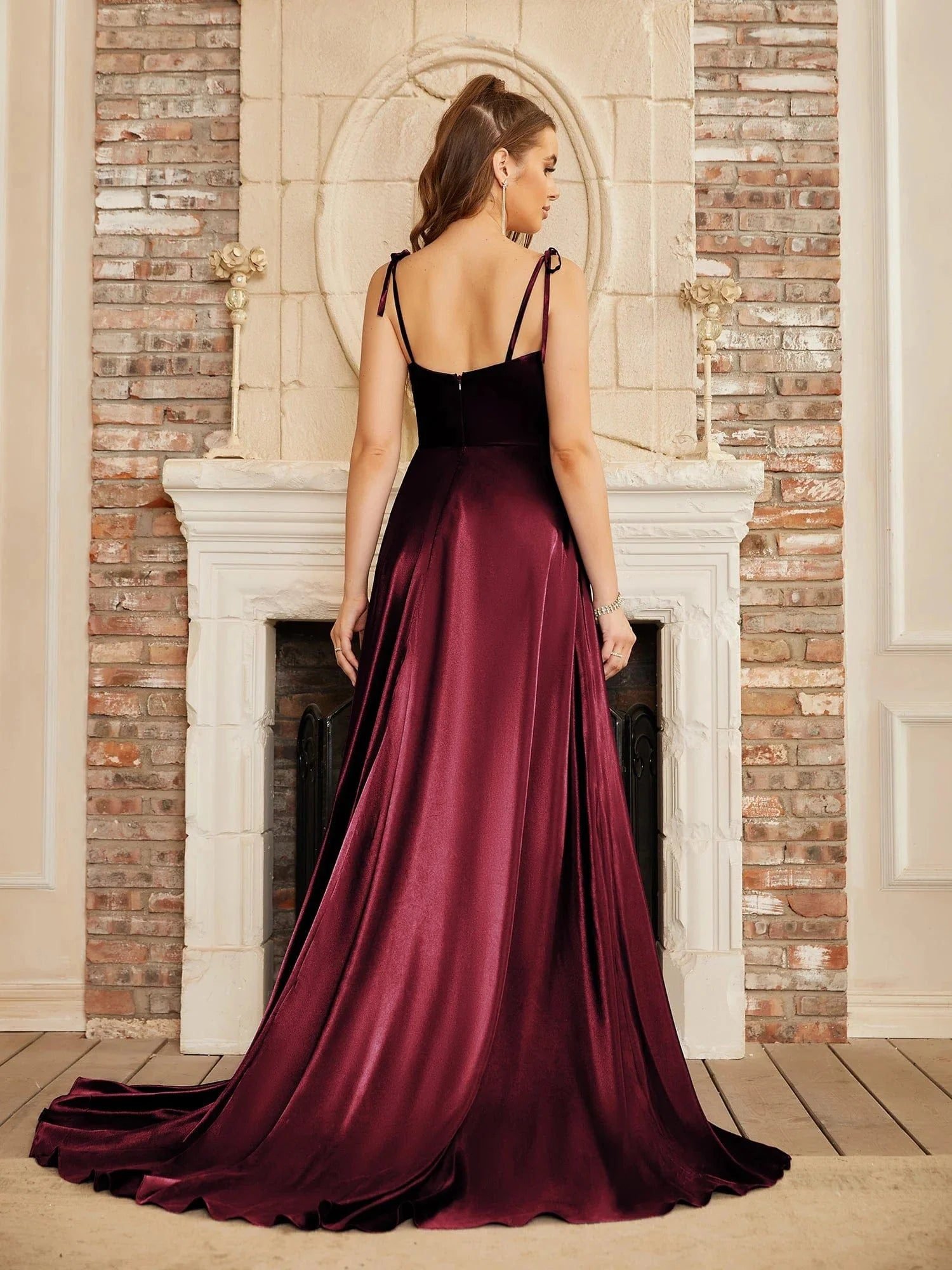 Robe Longue Invitee De Mariage Fendue 2