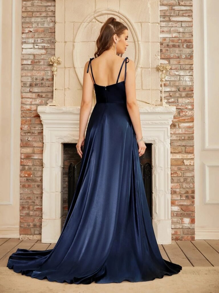 Robe Longue Invitee De Mariage Fendue 8