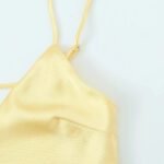 Robe Longue Jaune Dos Nu Satinee 2