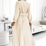 Robe Longue Plissee Fluide Manches Longues 2