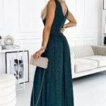 Robe Maxi Scintillante Verte