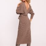 Robe Midi En Maille Avec Dos Plongeant 2