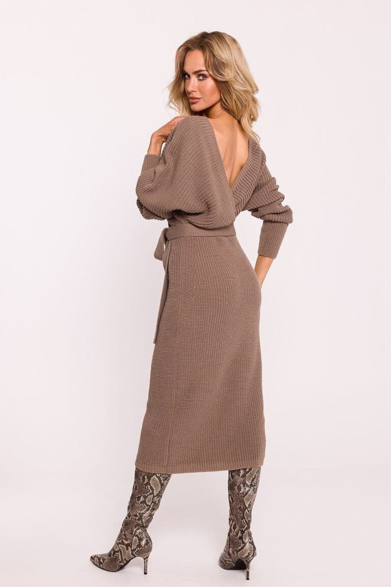 Robe Midi En Maille Avec Dos Plongeant 2