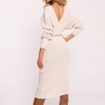 Robe Midi En Maille Avec Dos Plongeant 4