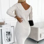 Robe Moulante Blanche Manches Longues 2