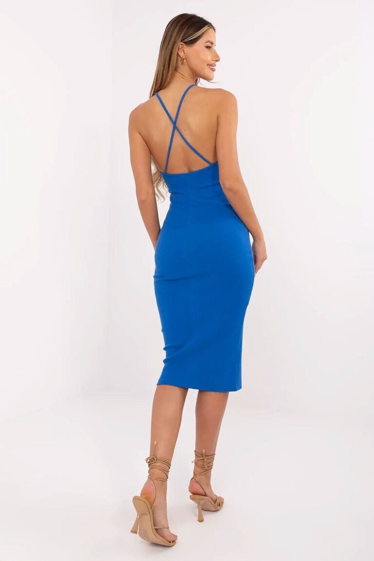 Robe Moulante Midi Dos Nu Soiree Chic 4
