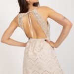 Robe Plage Boheme Beige Courte 2