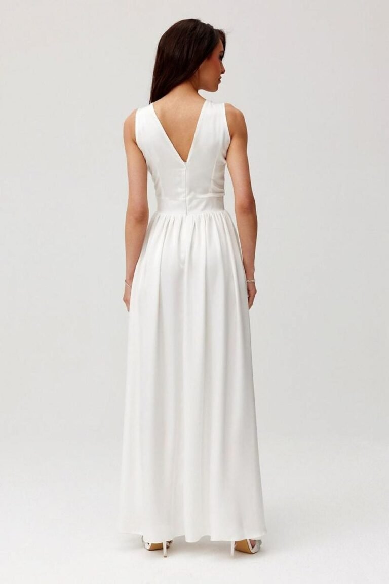 Robe Pour Invitee Au Mariage Longue Sans Manches 11