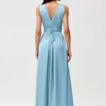 Robe Pour Invitee Au Mariage Longue Sans Manches 14