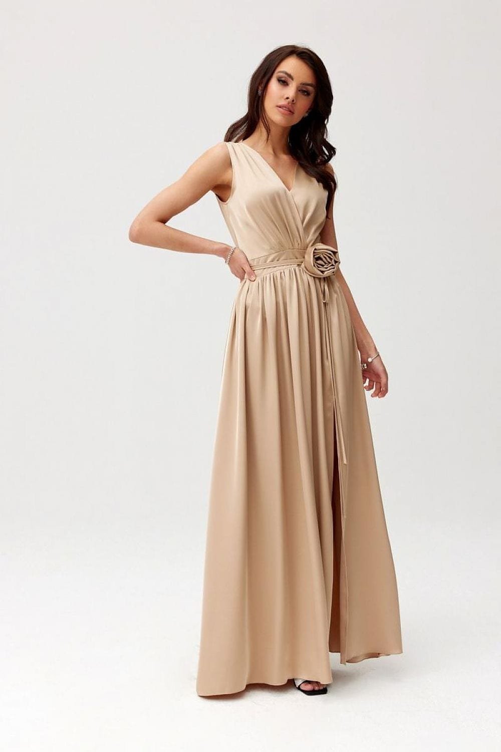 Robe Pour Invitee Au Mariage Longue Sans Manches 3