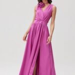 Robe Pour Invitee Au Mariage Longue Sans Manches 6