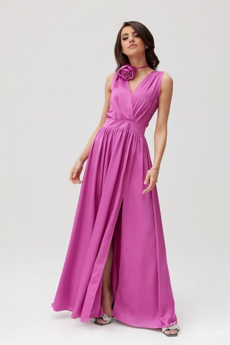 Robe Pour Invitee Au Mariage Longue Sans Manches 6