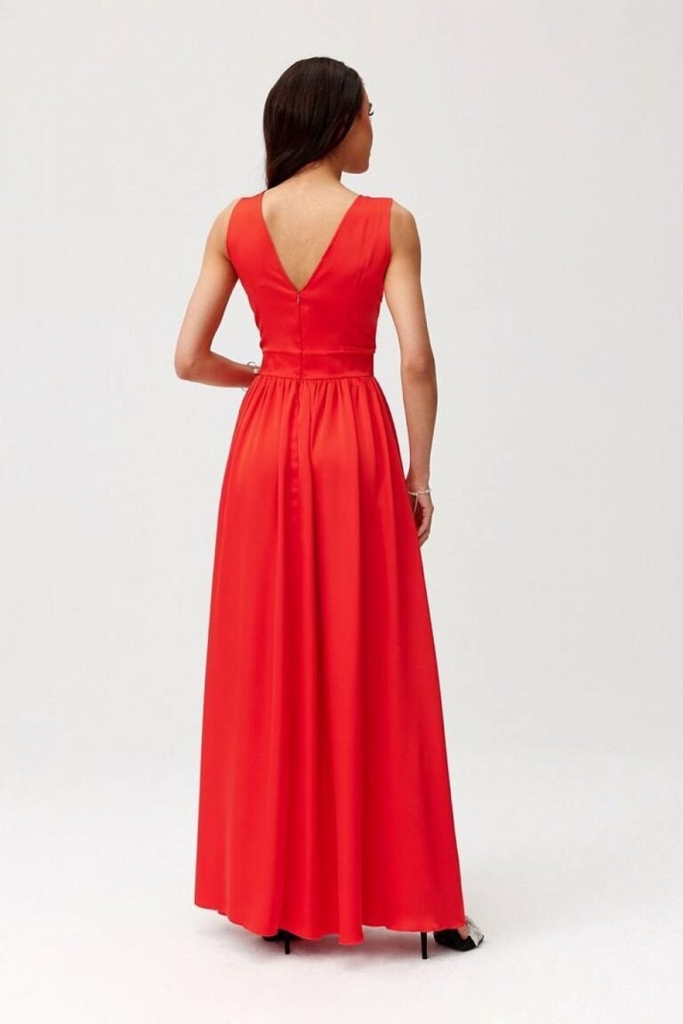 Robe Pour Invitee Au Mariage Longue Sans Manches 8