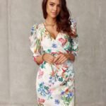 Robe Printaniere Fleurie Courte Manches Longues 2