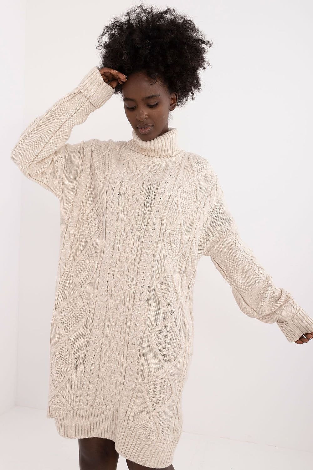 Robe Pull Col Roule Manche Longue 10