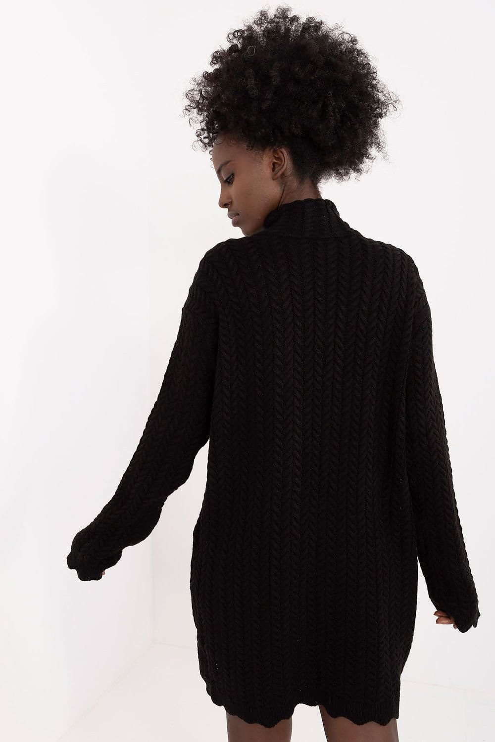 Robe Pull Femme Hiver Col Montant Manches Longues 2